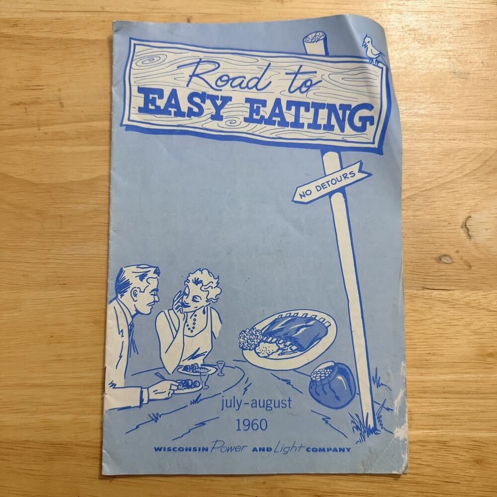 Road To Easy Eating Recipe Booklet Vintage 1960 Wisconsin Power and Light Co